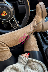 Semišové čižmy nad kolená MESSINA-