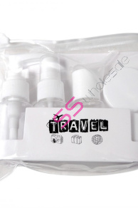 Sada fľaštičiek na kozmetiku na cestovanie, transparentná