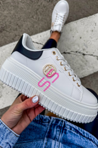 Platformové tenisky so zlatými detailmi AGATHA