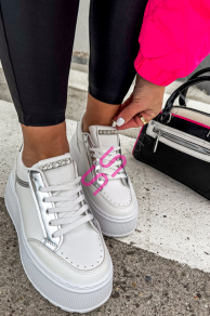 Biele platformové tenisky LITAO