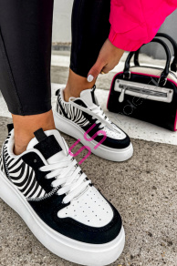 Platformové tenisky so zvieracím vzorom KADIRA