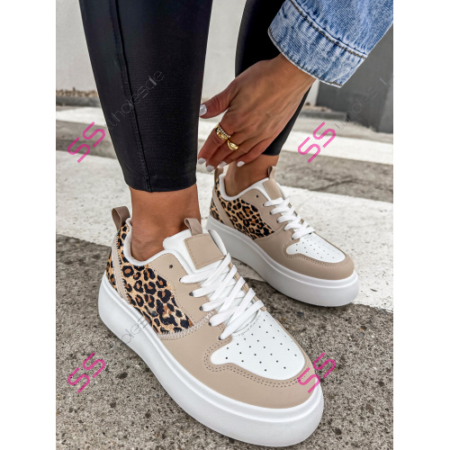 Platformové tenisky so zvieracím vzorom KADIRA-