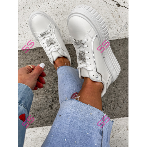 Platformové tenisky zdobené kamienkami ALMETA-