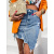 Roztrhaná denim sukňa AVERY
