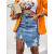 Roztrhaná denim sukňa AVERY