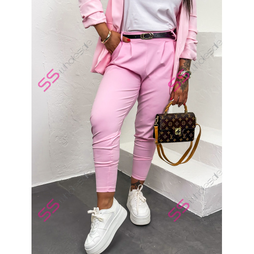 Športovo-elegantné nohavice s gumeným pásom a opaskom ROZI