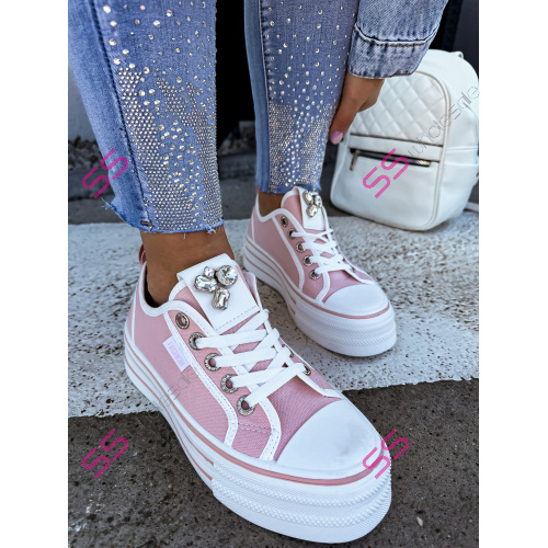 Baby pink platformové tenisky PILAR