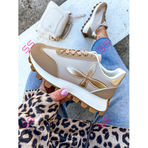 Dámske tenisky so zlatým doplnkom JILIAN-