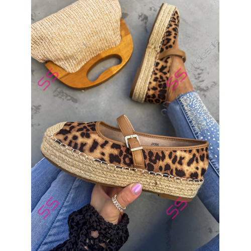 Leopardie sandále v štýle espadrille MAPIYA