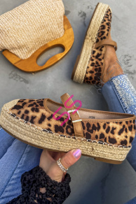 Leopardie sandále v štýle espadrille MAPIYA-