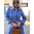 Dlhé denim šaty na gombíky s opaskom ROSAMUND