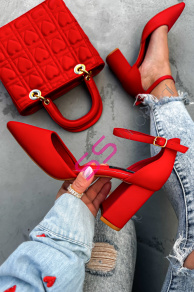 Červené sandále SAMANTHA