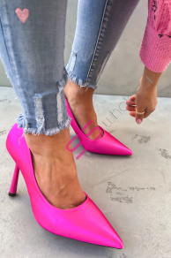 Fuksiové saténové lodičky DORINA-