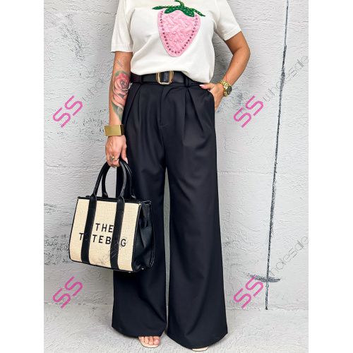 Elegantné wide-leg nohavice s opaskom KAYLANI