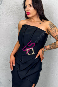 Elegantné dámske šaty so zlatou ozdobou NELLA