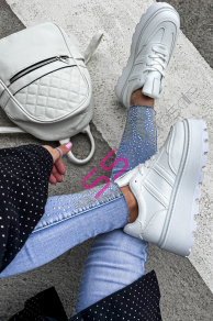 Biele platformové tenisky BENIRA-