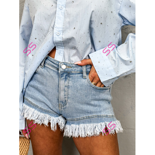 Modré denim šortky NORMANY