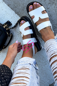 Biele dámske sandále EVONA