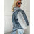 Extravagantná denim vesta/bunda s kapucňou ASPEN