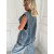 Extravagantná denim vesta/bunda s kapucňou ASPEN