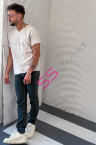 Béžové pánske tričko