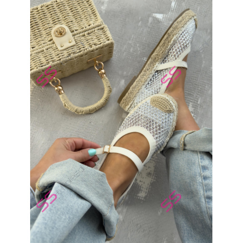 Sandále zdobené kamienkami v štýle espadrille SERYL