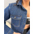 Denim košeľa zdobená kamienkami HENIA+