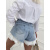 Extravagantné kombinované denim šortky FREYA