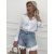 Extravagantné kombinované denim šortky FREYA