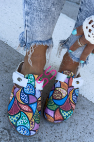 Vzorované zdravotnícke šľapky SPRING