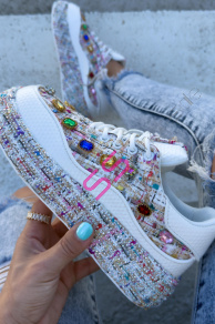 Extravagantné tenisky zdobené kamienkami HADRIA