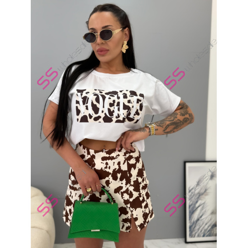 Biele tričko s potlačou VOGUE