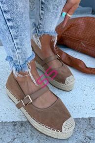 Hnedé sandále v štýle espadrille MAPIYA-