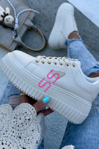 Platformové tenisky so zlatými detailmi MORISHA-