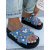Denim šľapky zdobené kamienkami COLLINS