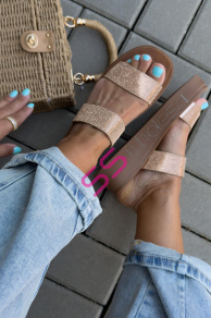 Šľapky zdobené kamienkami MANUELA-