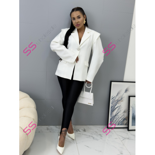 Elegantné predĺžené sako s vypchávkami FABIANA