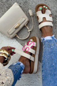 Béžové dámske šľapky JOURNEY-