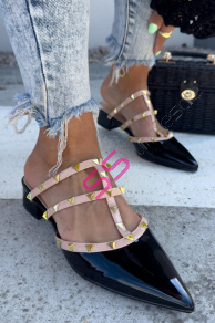 Lakované sandále zdobené nitmi AIDEN