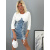 Extravagantné kombinované denim šaty MIRANA