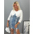 Extravagantné kombinované denim šaty MIRANA