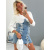 Extravagantné kombinované denim šaty MIRANA