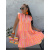 Pásikavé mušelínové babydoll šaty SAFFRON