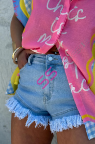 Modré denim šortky NORMANY