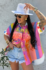 Asymetrická ľanová košeľa PALMA