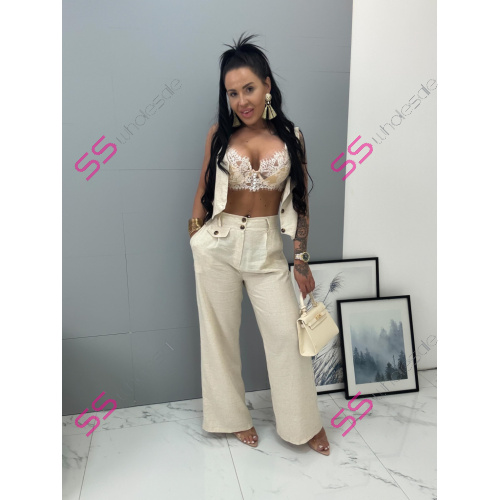 Elegantný dámsky ľanový komplet LYNER