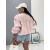 Prechodný baby pink bomber bunda s vypchávkami AUREA