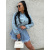Denim košeľa s vyšívanými srdiečkami MADDIE