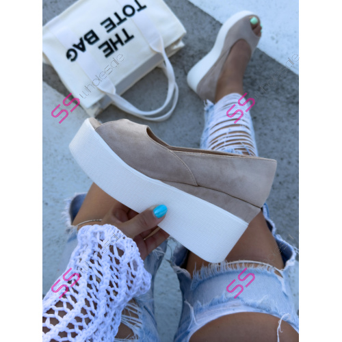 Hnedé sandále na platforme TALYSA-