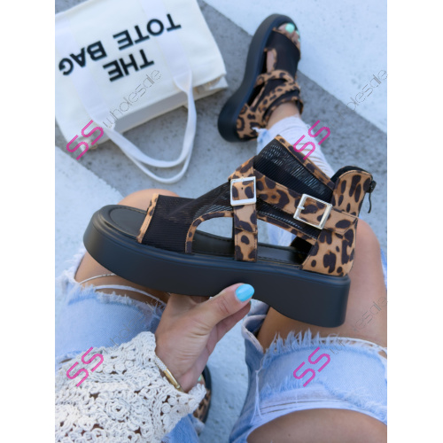 Leopardie dámske sandále ZINEB-